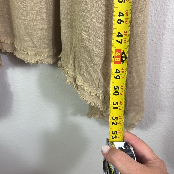 Zara Limited Edition Bohemian Taupe Tan Midi Dress size Large - Picture 8 of 14